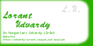 lorant udvardy business card